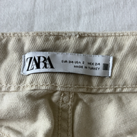 Zara Ecru Straight Leg Jeans