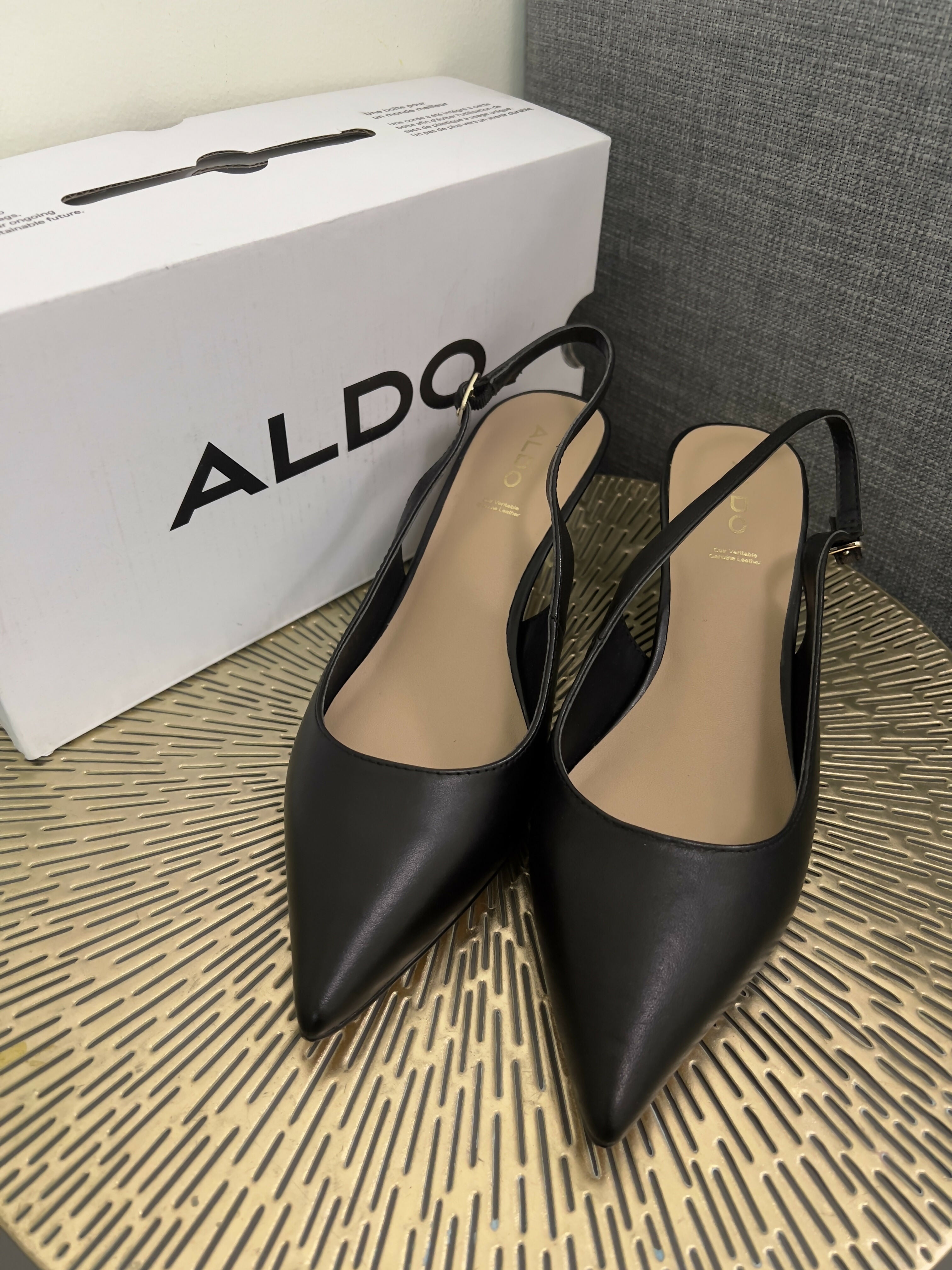 NWB/Unworn: ALDO Carabedar Black Leather Pumps