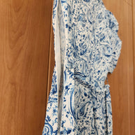 Shein Blue and White Pattern Short Dress