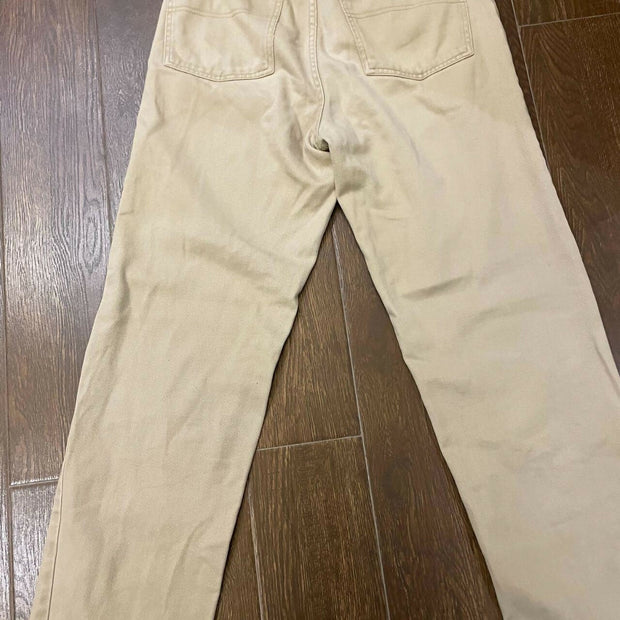 Yves Saint Laurent Men's Tan and Cream Trousers