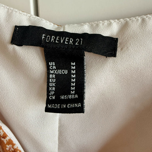 Forever 21 Rust Boho Ruffle Dress – Size M