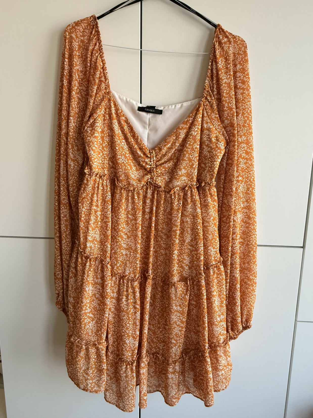 Forever 21 Rust Boho Ruffle Dress – Size M